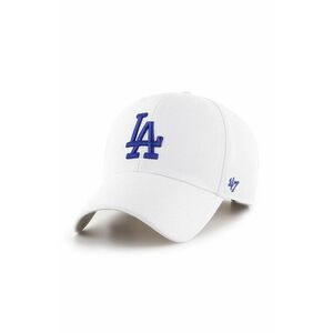 47brand șapcă MLB Los Angeles Dodgers culoarea alb, cu imprimeu B-MVP12WBV-WHC imagine