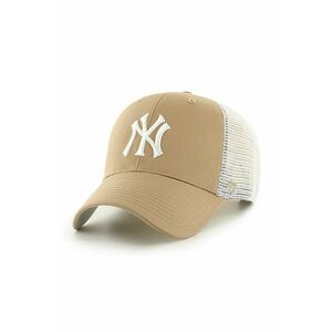 47brand șapcă MLB New York Yankees culoarea galben, cu imprimeu B-BRANS17CTP-KHC imagine
