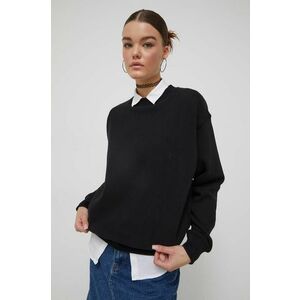 Superdry bluza femei, culoarea negru, neted imagine