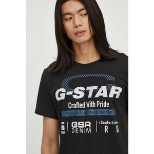 G-Star Raw tricou din bumbac culoarea negru, cu imprimeu imagine