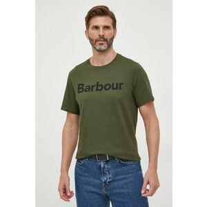 Barbour tricou din bumbac culoarea verde, cu imprimeu imagine