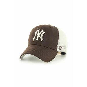 47brand șapcă MLB New York Yankees culoarea maro, cu imprimeu B-BRANS17CTP-BWC imagine