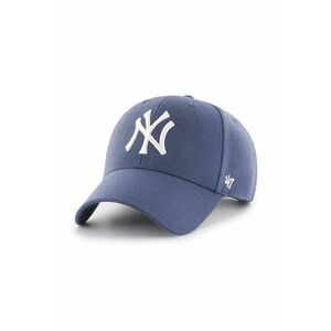 47brand șapcă din amestec de lână MLB New York Yankees culoarea violet, cu imprimeu imagine
