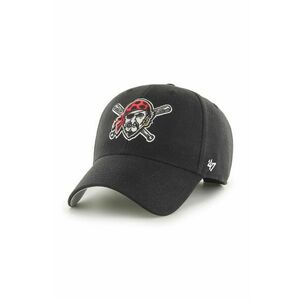 47brand șapcă din amestec de lână MLB Pittsburgh Pirates culoarea negru, cu imprimeu B-MVP20WBV-BKO imagine