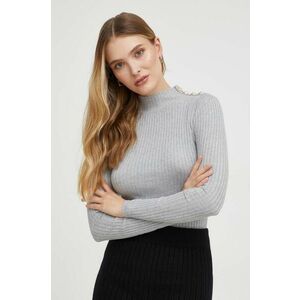 Answear Lab pulover culoarea gri, light, cu turtleneck imagine