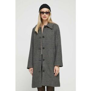 Abercrombie & Fitch palton din lana culoarea gri, de tranzitie imagine