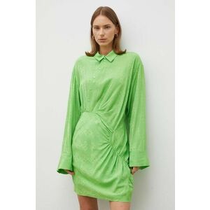Herskind rochie culoarea verde, mini, drept imagine