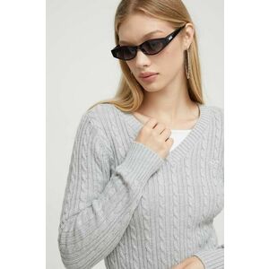 Hollister Co. pulover femei, culoarea gri, light imagine