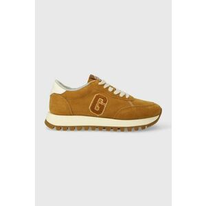Gant sneakers din piele intoarsă Caffay culoarea maro, 27533167.G332 imagine