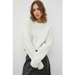 Samsoe Samsoe pulover de lână femei, culoarea bej, călduros imagine