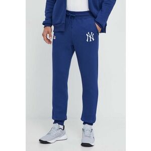 47brand pantaloni de trening MLB New York Yankees culoarea albastru marin, cu imprimeu imagine