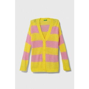 United Colors of Benetton pulover pentru copii din amestec de lana culoarea galben imagine