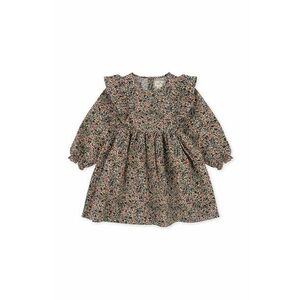 Konges Sløjd rochie din bumbac pentru copii culoarea bej, mini, evazati imagine