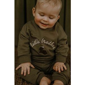 That's mine bluza bebe 005073 Finley Little Brother Sweatshirt culoarea maro, cu imprimeu imagine
