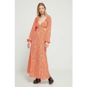 Billabong rochie culoarea portocaliu, maxi, evazati imagine