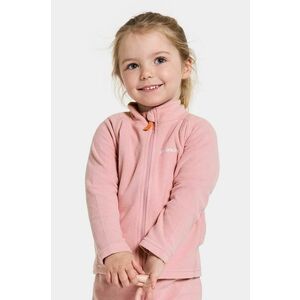 Didriksons bluza copii MONTE KIDS FULLZIP culoarea roz, neted imagine
