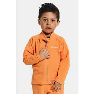 Didriksons bluza copii MONTE KIDS FULLZIP culoarea portocaliu, neted imagine