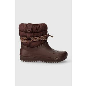Crocs cizme de iarna Classic Neo Puff Luxe Boot culoarea bordo, 207312 imagine