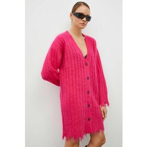 Herskind cardigan din lana culoarea roz, light imagine