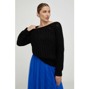 Answear Lab pulover de lana culoarea negru, călduros imagine