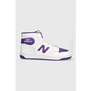 New Balance sneakers din piele BB480SCE culoarea alb imagine
