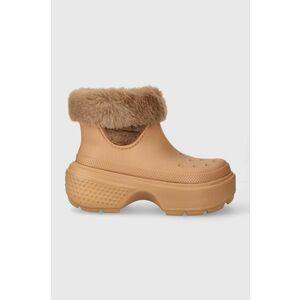 Crocs cizme de iarna Stomp Lined Boot culoarea maro, 208718 imagine