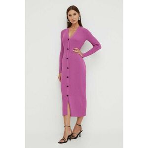 Karl Lagerfeld rochie culoarea violet, midi, mulata imagine