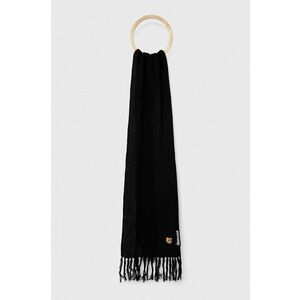 Moschino esarfa de lana culoarea negru, neted imagine