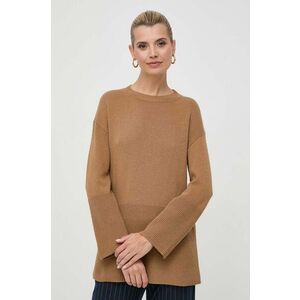 Marella pulover din amestec de lana femei, culoarea maro, light imagine