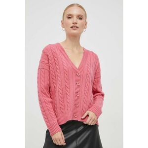 United Colors of Benetton cardigan din lana culoarea roz, călduros imagine