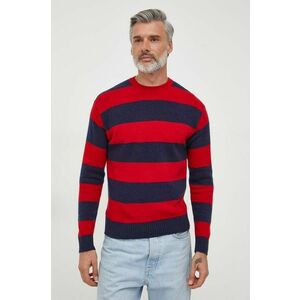 United Colors of Benetton pulover de lana barbati, culoarea rosu, light imagine