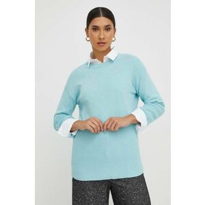 Marella pulover din amestec de lana femei, culoarea turcoaz, light imagine