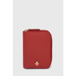 Lilou portofel de piele femei, culoarea roșu PORT/REDCAL/PO imagine