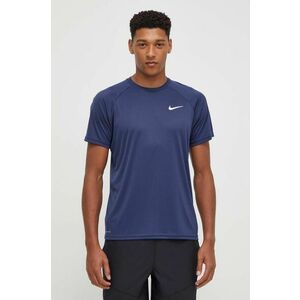 Nike tricou de antrenament culoarea albastru marin, neted imagine