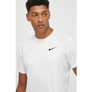 Nike tricou de antrenament culoarea alb, neted imagine