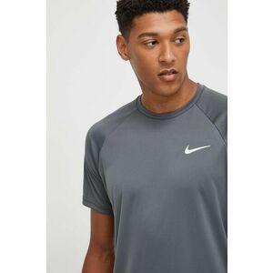 Nike tricou de antrenament culoarea gri, neted imagine