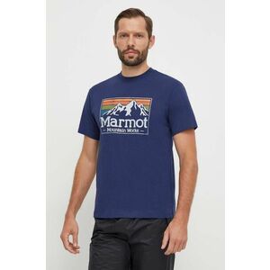 Marmot tricou sport MMW Gradient culoarea albastru marin, cu imprimeu imagine