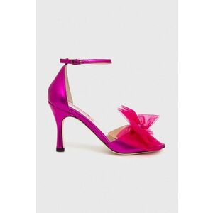 Custommade sandale de piele Ashley Metallic Bow culoarea roz, 999624046 imagine