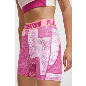 P.E Nation pantaloni scurți de antrenament Norwood culoarea roz, modelator, high waist imagine