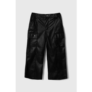 Sisley pantaloni copii culoarea negru, neted imagine