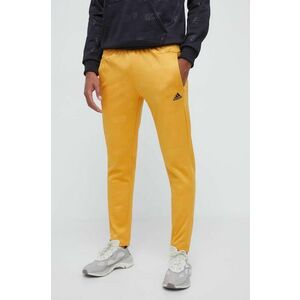 adidas pantaloni de trening culoarea galben, modelator imagine