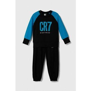 CR7 Cristiano Ronaldo pijamale de bumbac pentru copii culoarea negru, modelator imagine