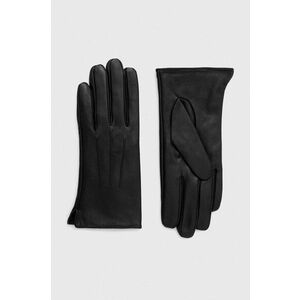 Answear Lab Mănuși de piele femei, culoarea negru imagine