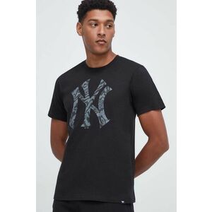 47brand tricou din bumbac MLB New York Yankees barbati, culoarea negru, cu imprimeu imagine