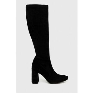 Wojas cizme din piele intoarsa femei, culoarea negru, cu toc drept, 7104181 imagine