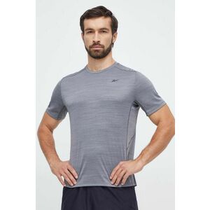 Reebok tricou de antrenament Motionfresh Athlete culoarea gri, melanj imagine