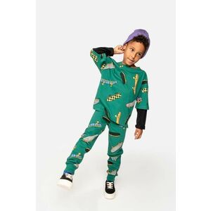 Coccodrillo pantaloni de trening pentru copii culoarea verde, modelator imagine