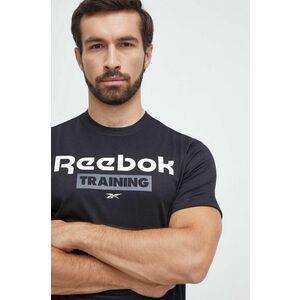 Reebok tricou de antrenament culoarea negru, cu imprimeu imagine