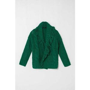 Sisley cardigan cu amestec de lână pentru copii culoarea verde, călduros imagine
