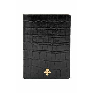 Lilou husă de pasaport din piele culoarea negru PASS/BLACRO/PO imagine